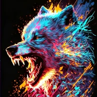 Neon Animal Wallpaper