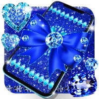 Blue glitter diamond wallpaper