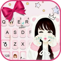 Cute Wink Girl 2 Keyboard Them