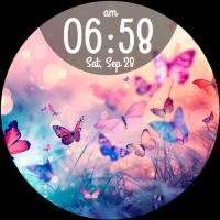 Digital Butterfly Watch face