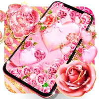 Pink rose gold live wallpaper