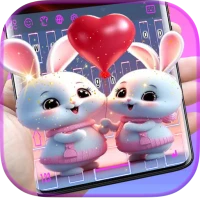 Glitter Bunny Keyboard