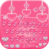 Pink Hearts Keyboard Theme