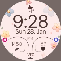 Pastel Floral Watch Face