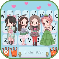 Cute Kpop Idol Crew Keyboard B