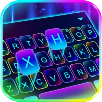 Sparkling Neon 3d Keyboard The