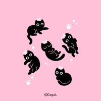 카카오톡 테마 - 검은 냥이들