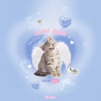 카카오톡 테마 - 블루 스위트 캣