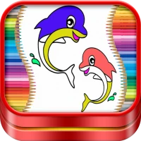 Sea creatures coloring book