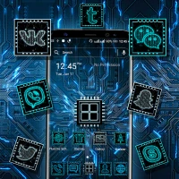 Hi-tech Circuit Launcher Theme