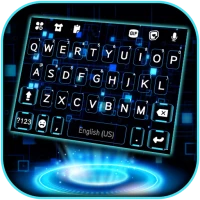 Neon 3D Tech Live Keyboard Bac