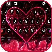 Pink Glitter Heart 2 Keyboard 