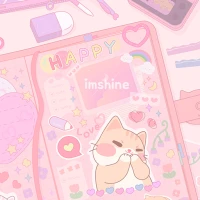 cute cat pink diary theme