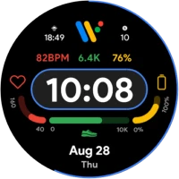 Pixel Style Digital Watch Face