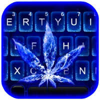 Blue Flame Weed Keyboard Theme
