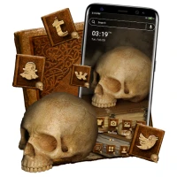 Skull Book Launcher Theme