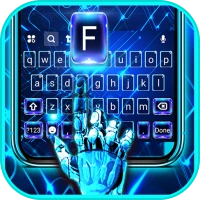 Tech Neon Blue Theme