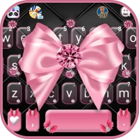Luxury Pink Bow Keyboard Theme