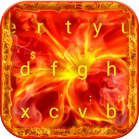 Neon Fire Weed Keyboard Theme