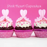 Pink Heart Cupcakes Theme