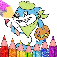 Glitter Shark Coloring