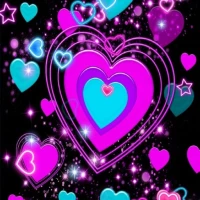 Neon heart live wallpaper 2024