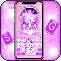 Shine Butterfly Keyboard Backg