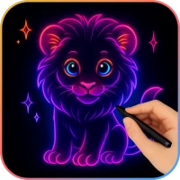 Doodle Art: Neon Glow Draw