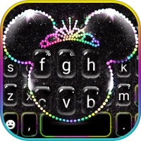 Silver Glitter Minny Keyboard 