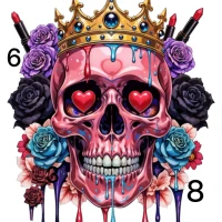 Creepy Skull Color by Numbers