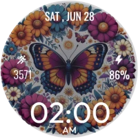 Flower Butterfly WatchFace