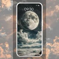 Aesthetic Moon Wallpaper 4K