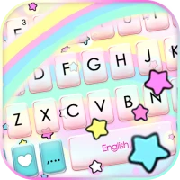 Cute Rainbow Stars Keyboard Ba