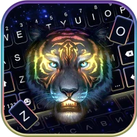 Colorful Neon Tiger Keyboard T