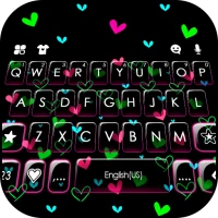 Shiny Neon Hearts Theme