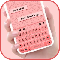 Pink Doodle SMS Keyboard Backg