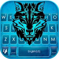 Neon Blue Wolf Theme