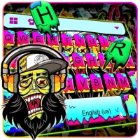 Skull Graffiti Keyboard Theme