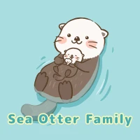Sea Otter Family
