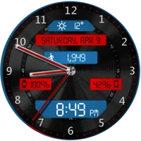 Black Metal LED HD Watch Face