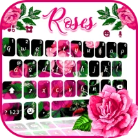 Hot Pink Roses Keyboard Theme