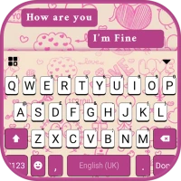 Pink Chat SMS Keyboard Backgro