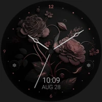 Rose Gold Flowers watch face