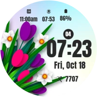 White Floral Spring Watch Face