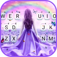 Purple Lavender Girl Keyboard 