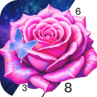 Dark Rose Color by Number