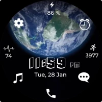 3D Earth Animated - Watch Face
