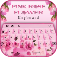 Pink Rose Flower Keyboard