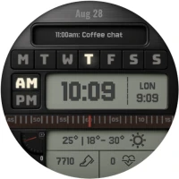RetroLCD: vintage watch face