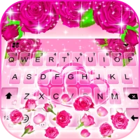 Pink Roses Gravity Keyboard Ba